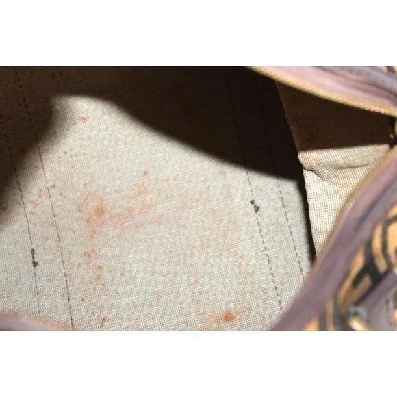 Fendi Zucca VERY RARE Vintage  Boston Bag Canvas with Leather Top Handles - Picture 4 of 12